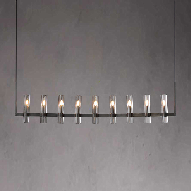 Ravalle Glass Linear Chandelier 72" L