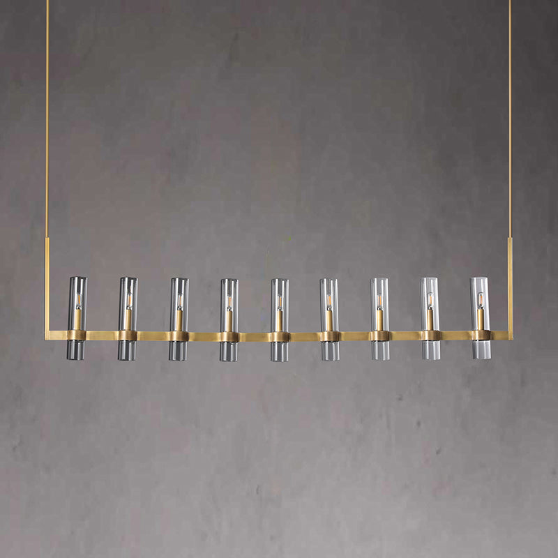 Ravalle Glass Linear Chandelier 72" L
