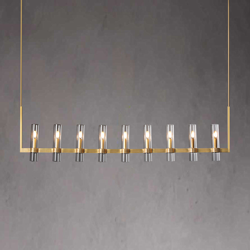 Ravalle Glass Linear Chandelier 72" L