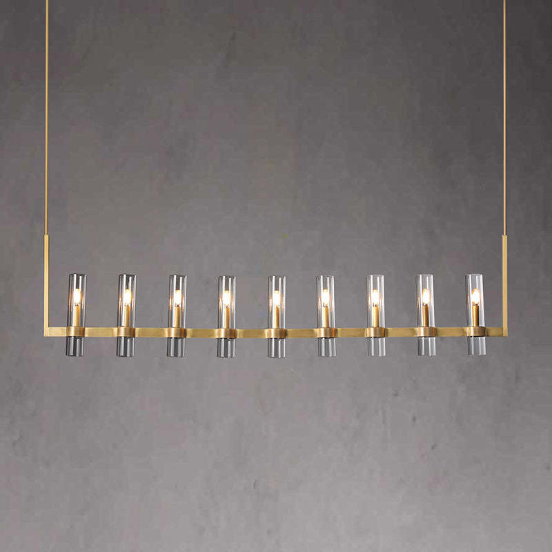Ravalle Glass Linear Chandelier 72" L
