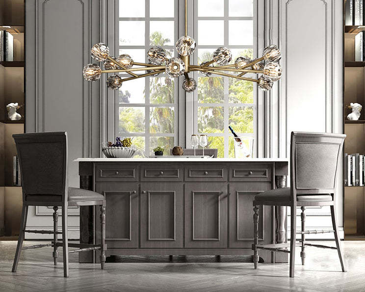 Bille Crystal Ball Round Chandelier 60"