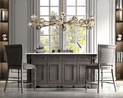 Bille Crystal Ball Round Chandelier 60"