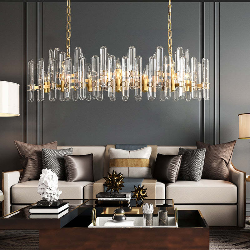 Bonningtong Crystal  Rectangle Chandelier 54"