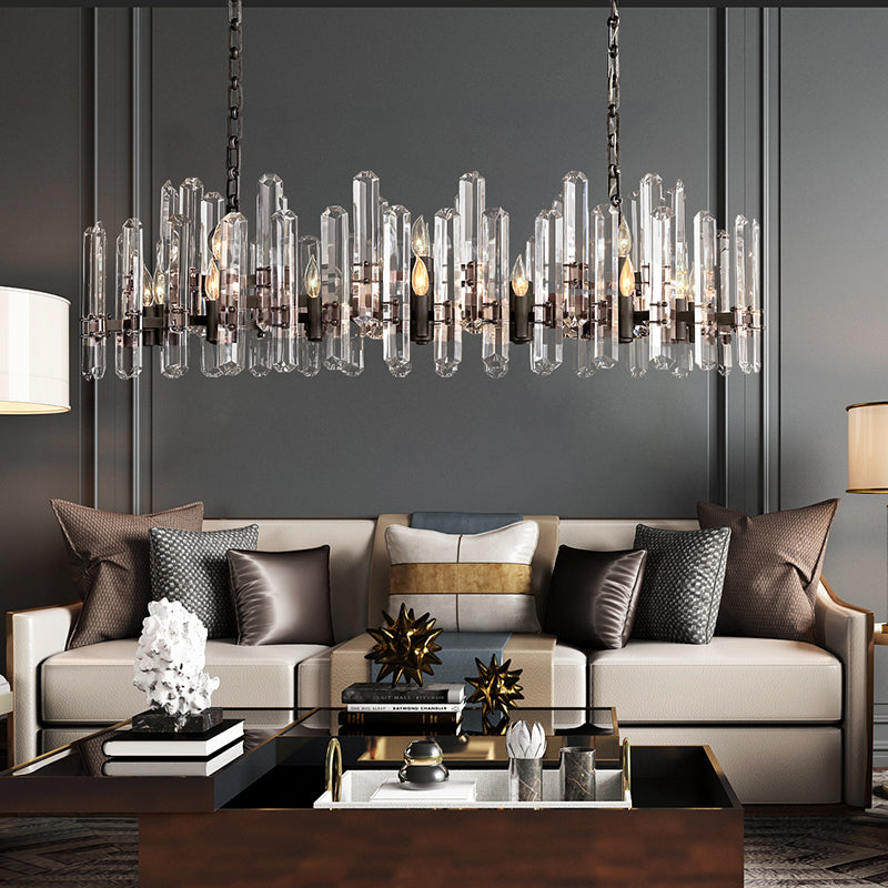 Bonningtong Crystal  Rectangle Chandelier 54"