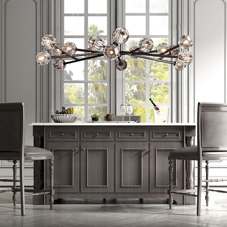 Bille Crystal Ball Round Chandelier 60"