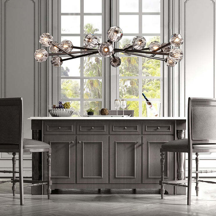 Bille Crystal Ball Round Chandelier 60"