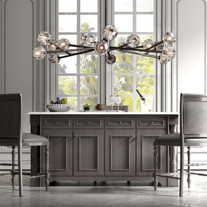 Bille Crystal Ball Round Chandelier 60"