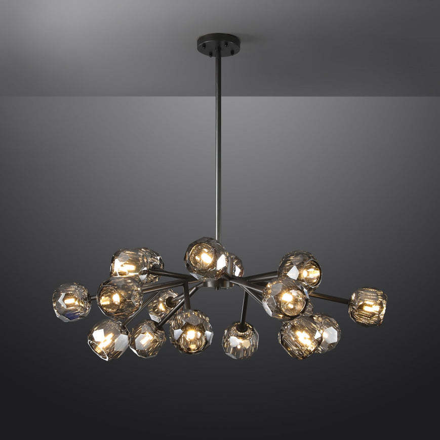 Bille Crystal Ball Round Chandelier 36"