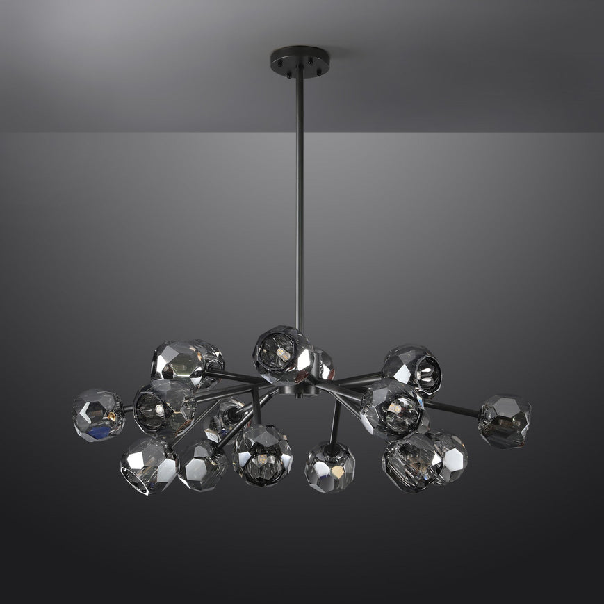 Bille Crystal Ball Round Chandelier 36"