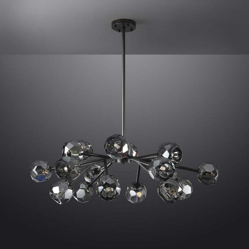Bille Crystal Ball Round Chandelier 36"