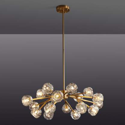 Bille Crystal Ball Round Chandelier 36"