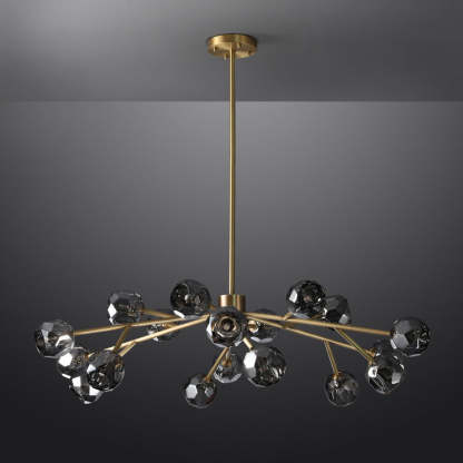 Bille Crystal Ball Round Chandelier 48" K9 Crystal