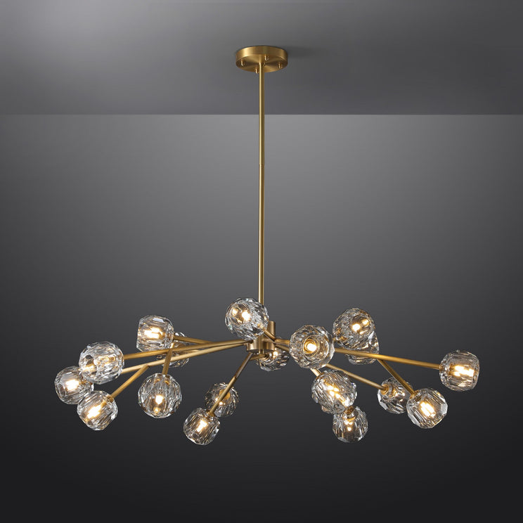 Bille Crystal Ball Round Chandelier 48" K9 Crystal