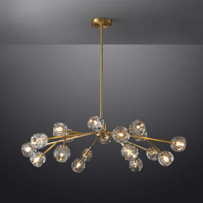 Bille Crystal Ball Round Chandelier 48" K9 Crystal