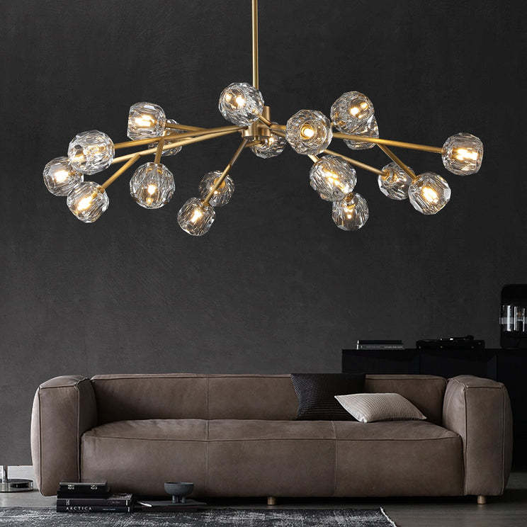 Bille Crystal Ball Round Chandelier 48" K9 Crystal