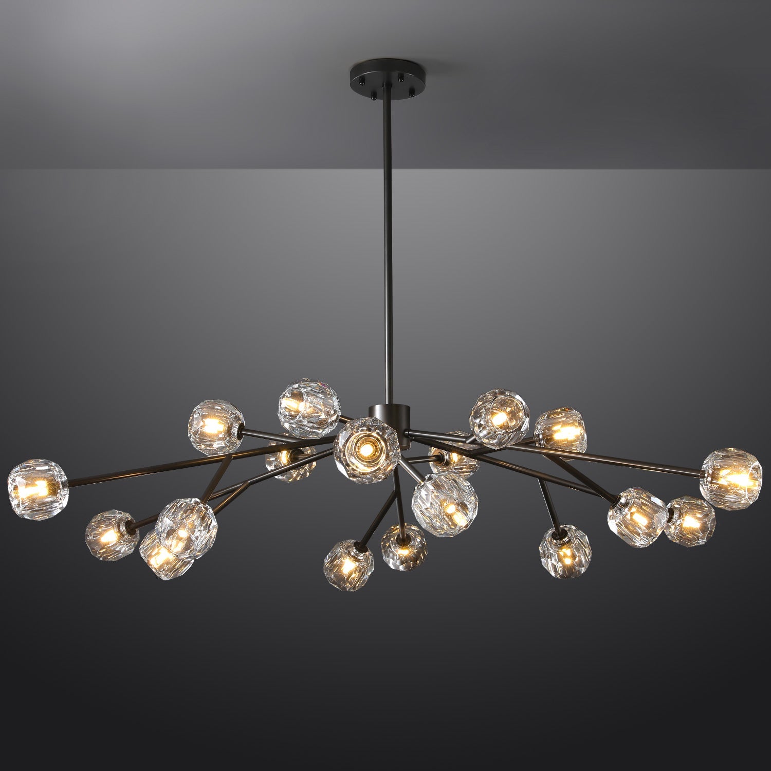 Bille Crystal Ball Round Chandelier 60"
