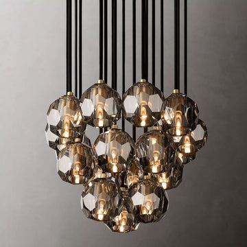 Bille Crystal Ball Cluster Chandelier 19"