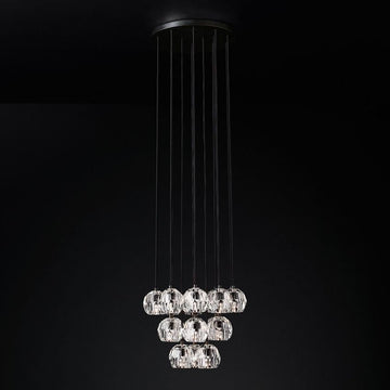 Bille Crystal Ball Cluster Chandelier 19"
