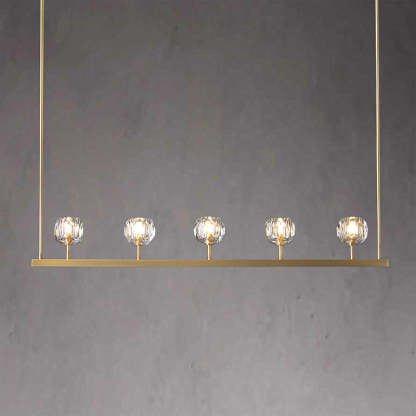 Bille Crystal Ball Linear Chandelier 48"