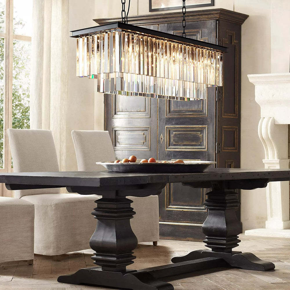 Odeon Crystal  2-Layer Rectangle Chandelier