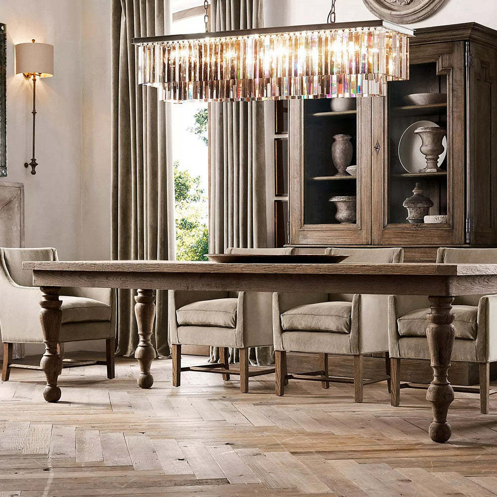 Odeon Crystal  2-Layer Rectangle Chandelier