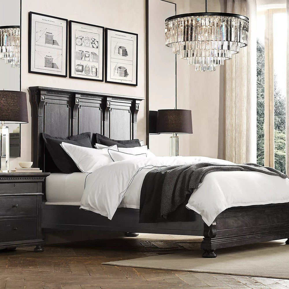 1030s Odeon Crystal Round Chandelier