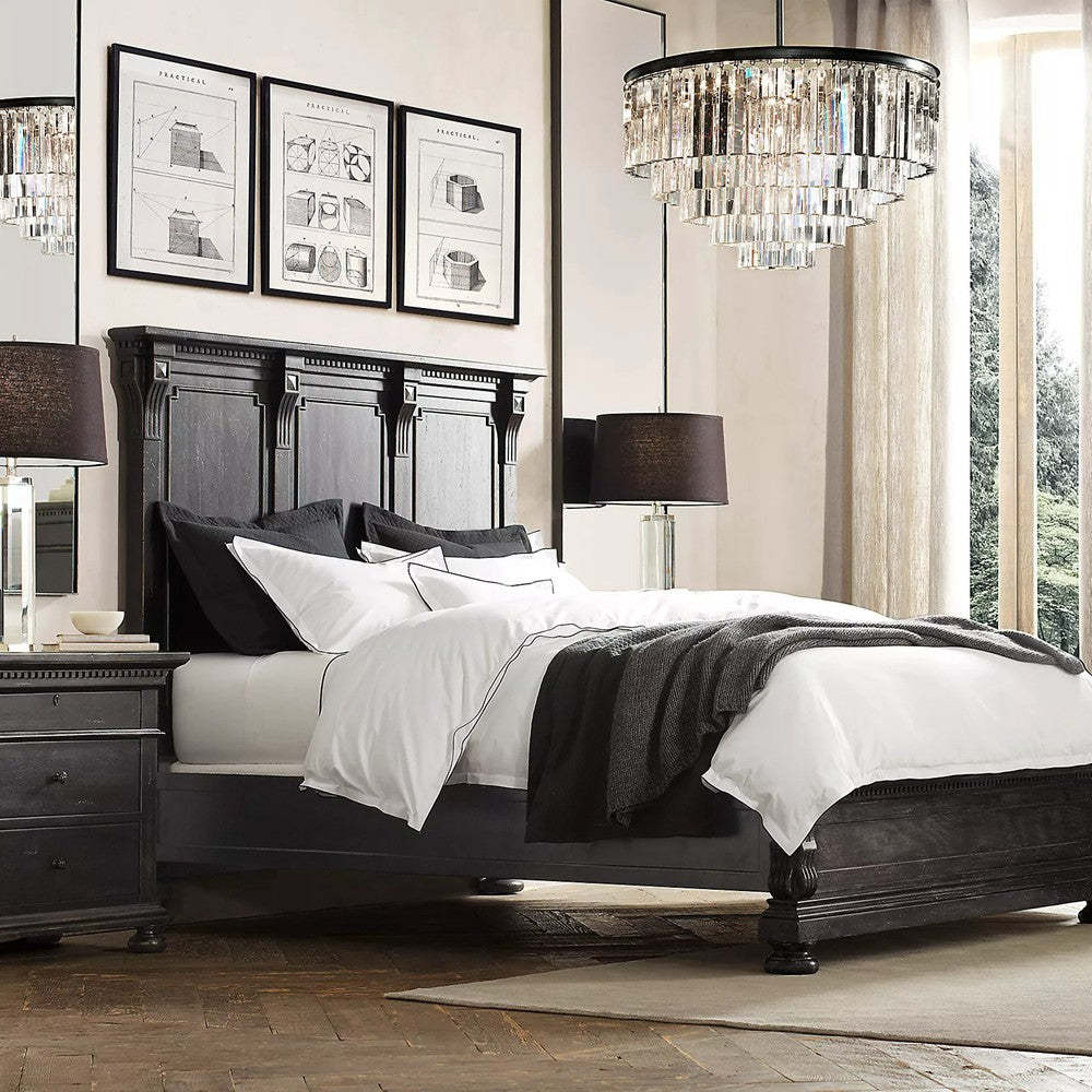 1030s Odeon Crystal Round Chandelier