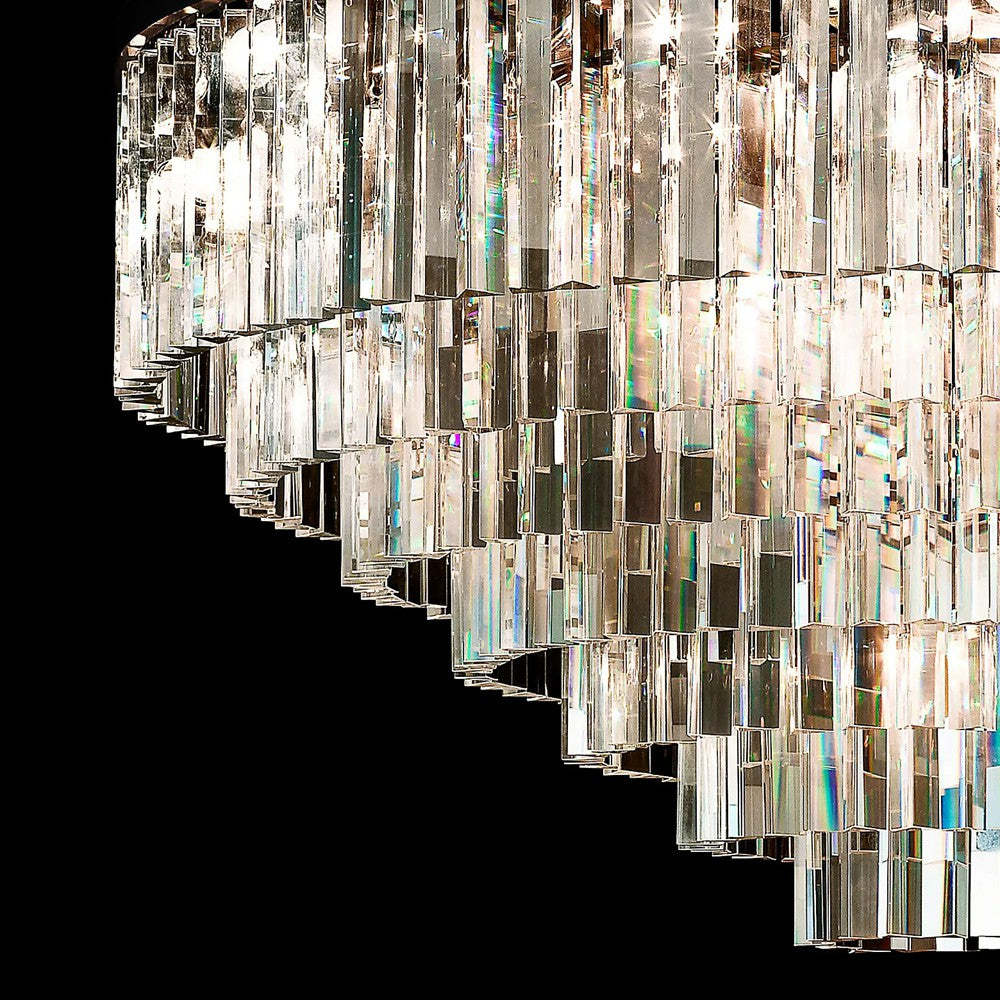 1030s Odeon Crystal Round Chandelier
