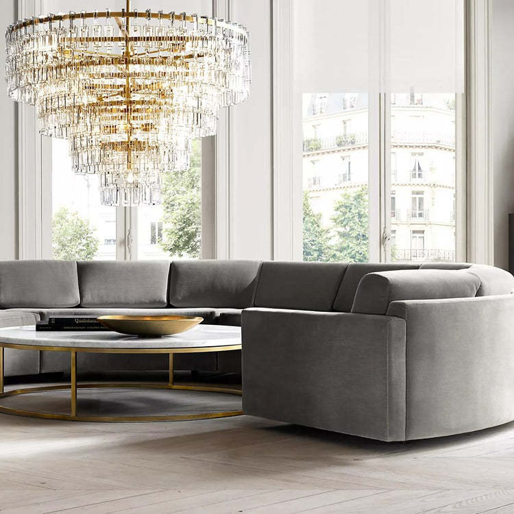 Lock Marignan Tier K9 Crystal Round Chandelier