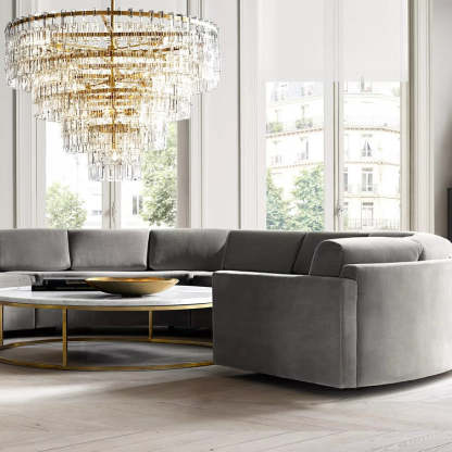 Lock Marignan Tier K9 Crystal Round Chandelier