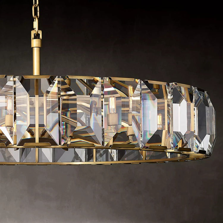 Haon Multicurve Crystal Round Chandelier Dimmable 