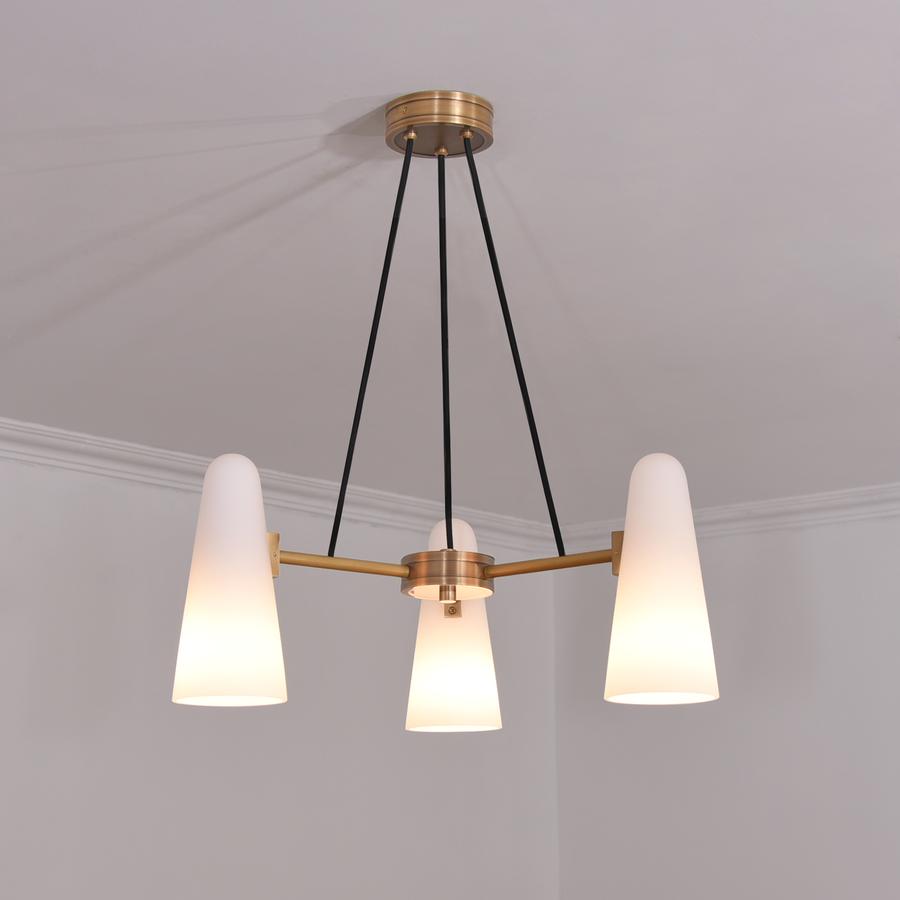 Porcelain Round Chandelier 3-Lights