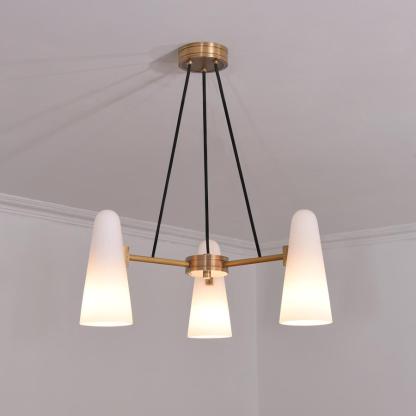 Porcelain Round Chandelier 3-Lights