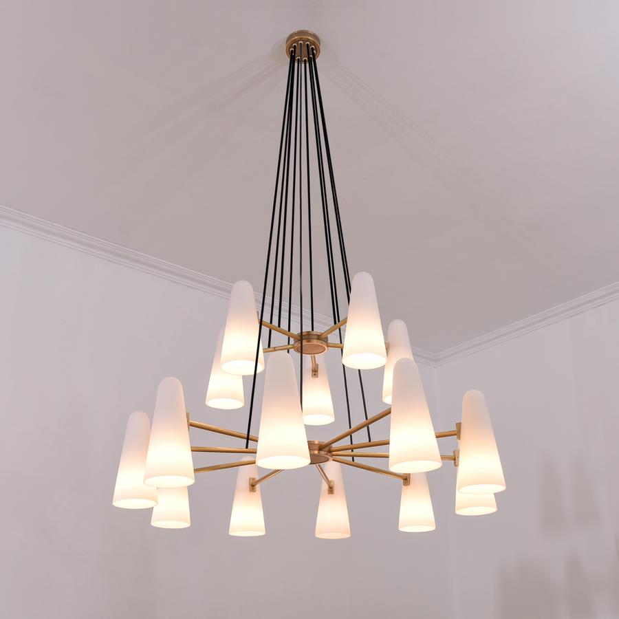 2-Tier Porcelain Round Chandelier