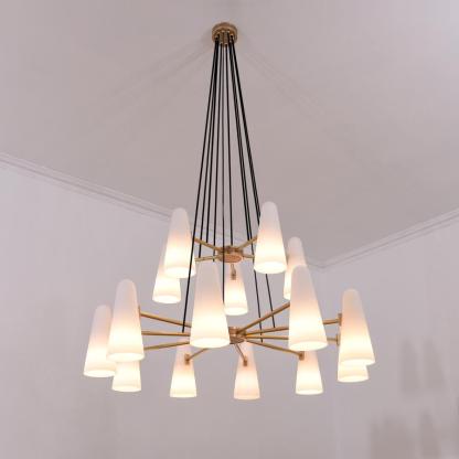 2-Tier Porcelain Round Chandelier
