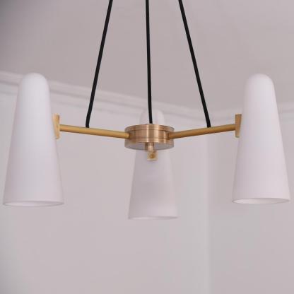 Porcelain Round Chandelier 3-Lights