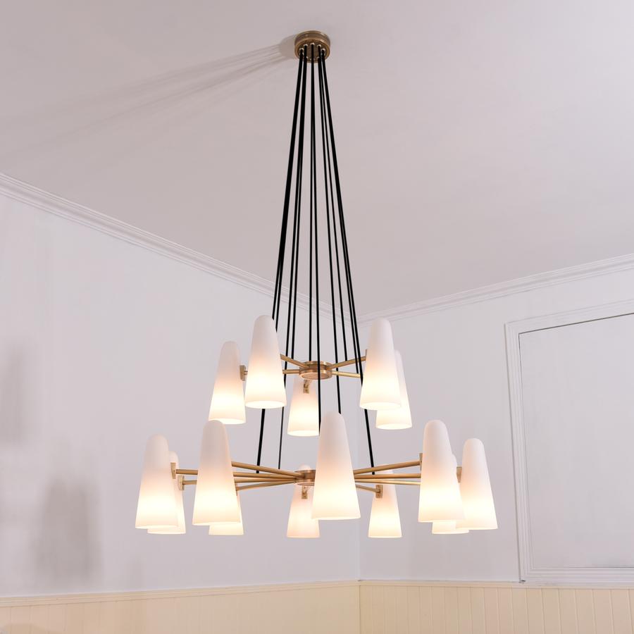 2-Tier Porcelain Round Chandelier
