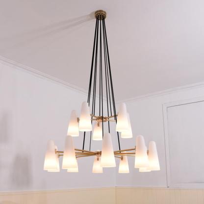 2-Tier Porcelain Round Chandelier