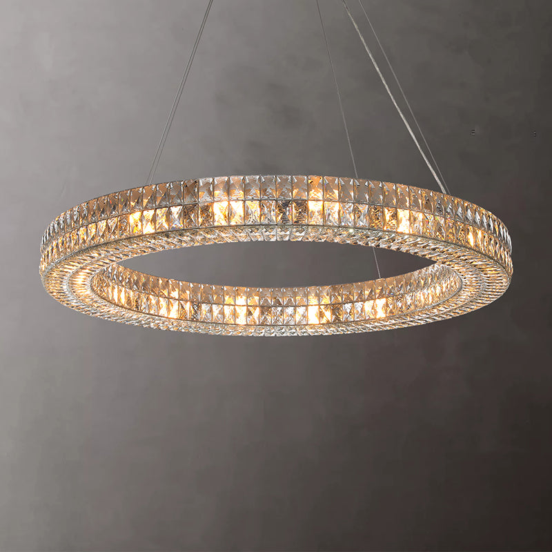 Clear Crystal Ring Chandelier