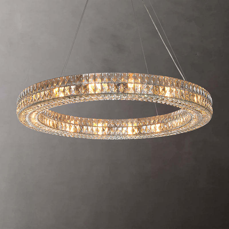 Clear Crystal Ring Chandelier