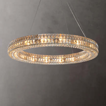 Clear Crystal Ring Chandelier