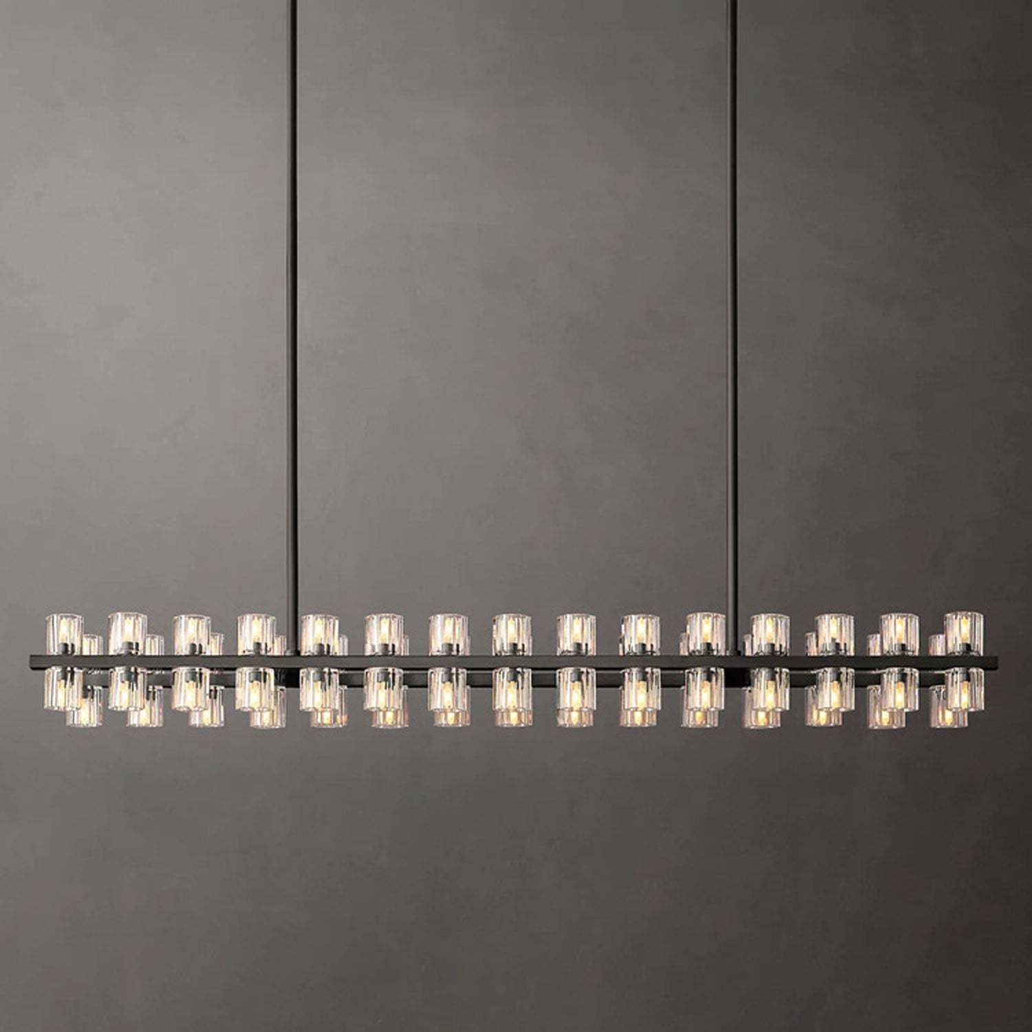Arcahonk Crystal Rectangular Chandelier 54" 72"