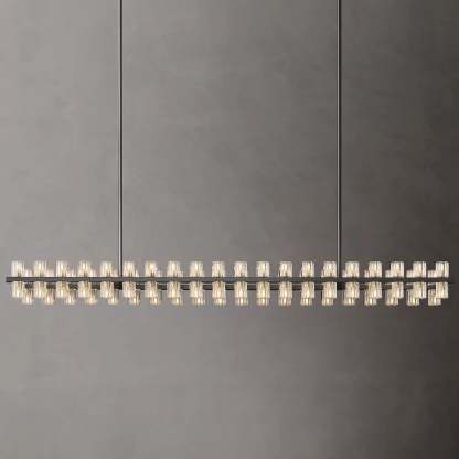 Arcahonk Crystal Rectangular Chandelier 54" 72"