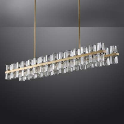 Arcahonk Crystal Rectangular Chandelier 54" 72"