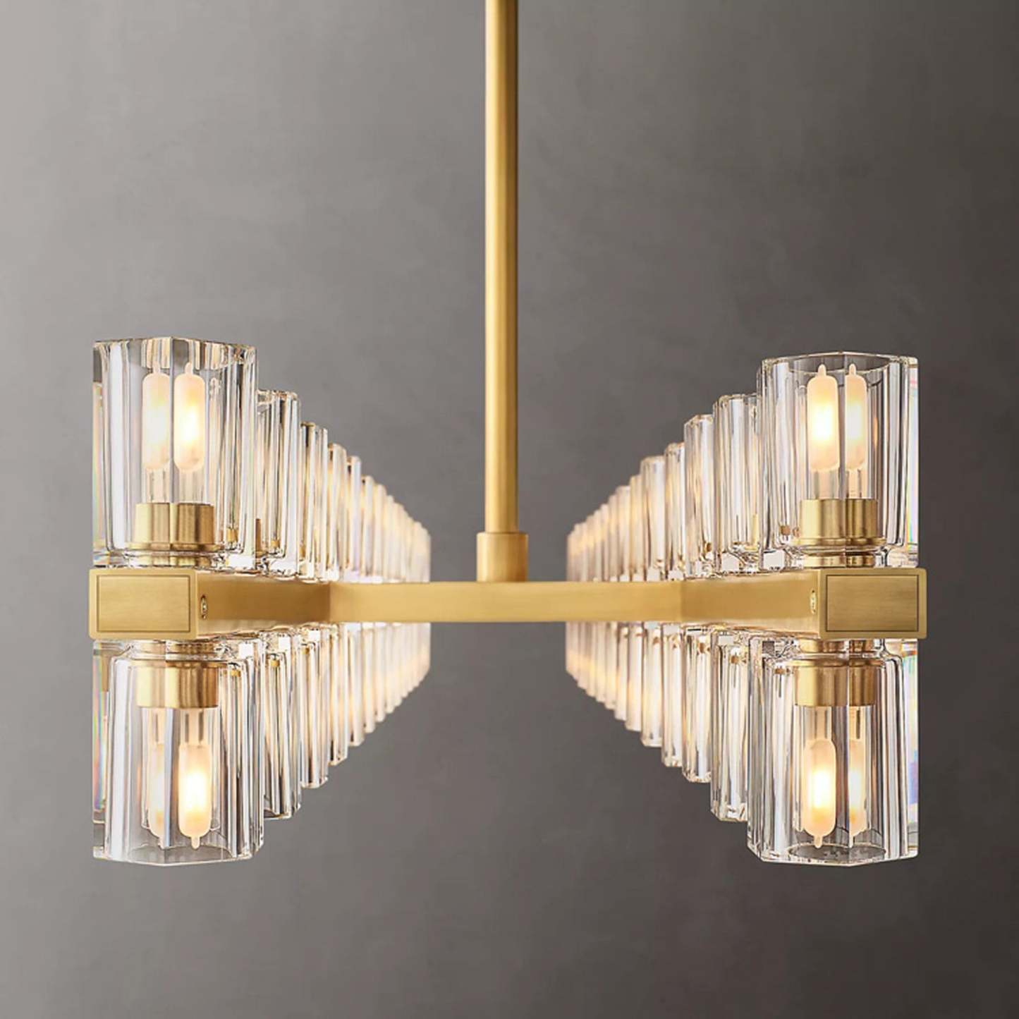 Arcahonk Crystal Rectangular Chandelier 54" 72"