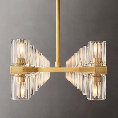 Arcahonk Crystal Rectangular Chandelier 54" 72"