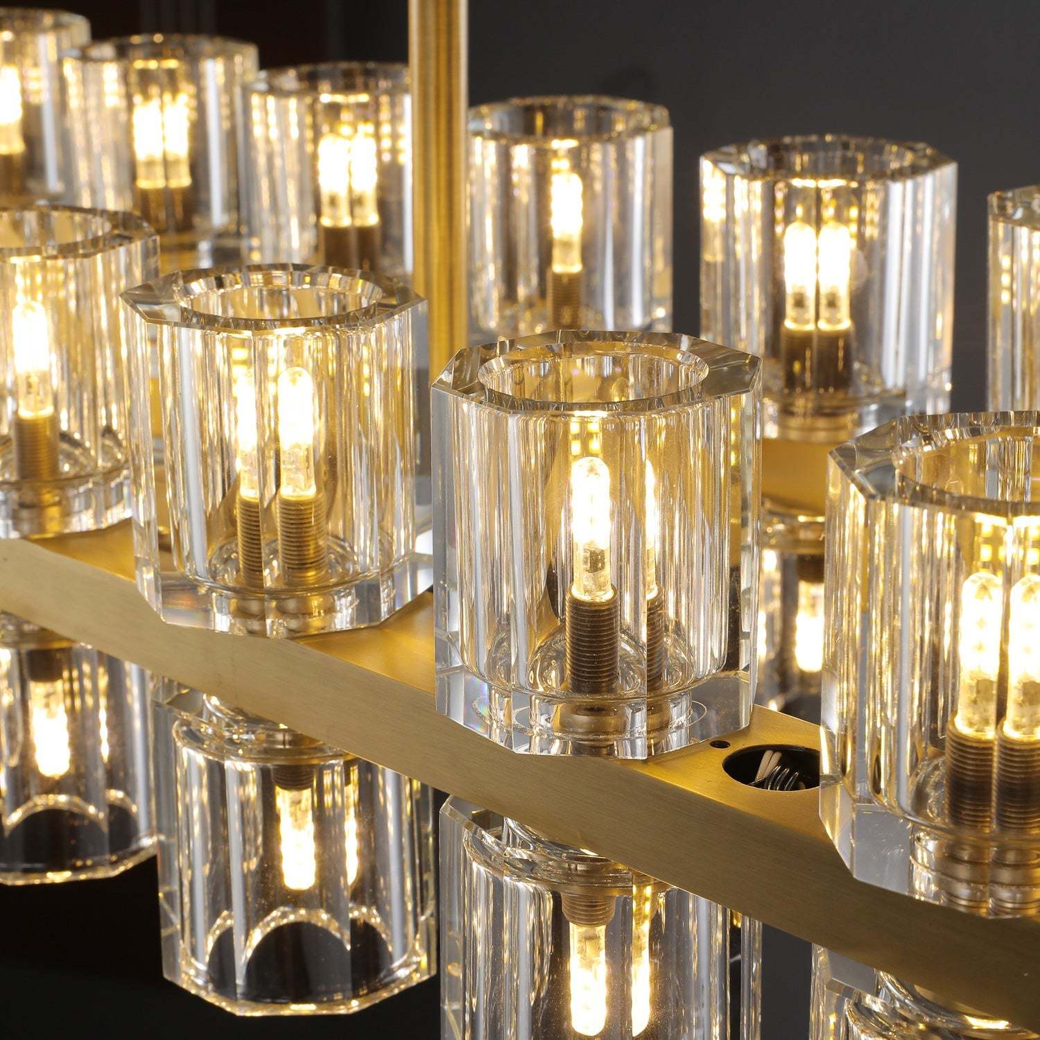 Arcahonk Crystal Rectangular Chandelier 54" 72"