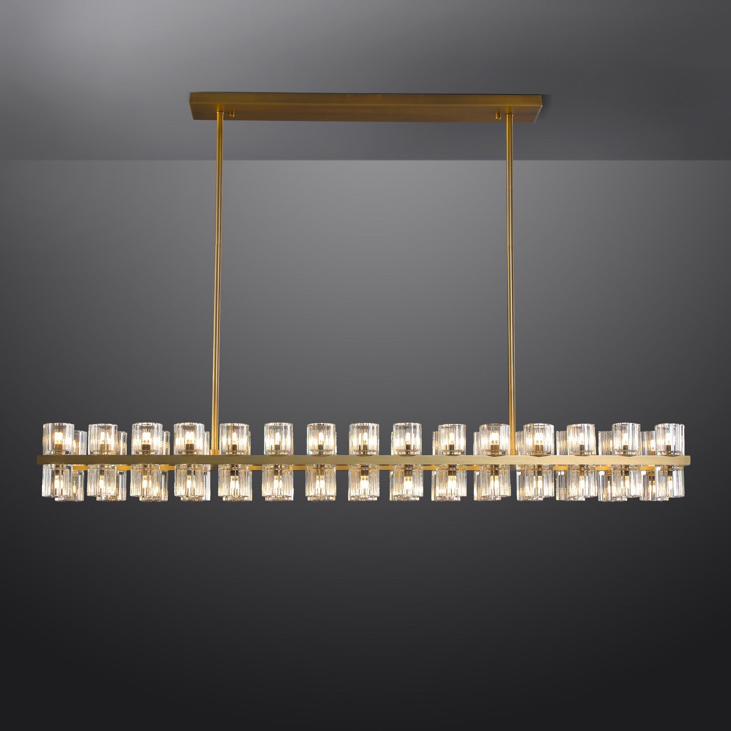 Arcahonk Crystal Rectangular Chandelier 54" 72"