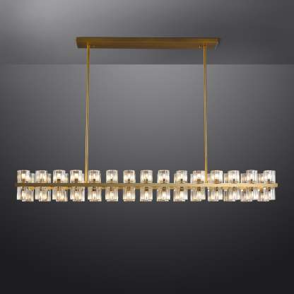 Arcahonk Crystal Rectangular Chandelier 54" 72"