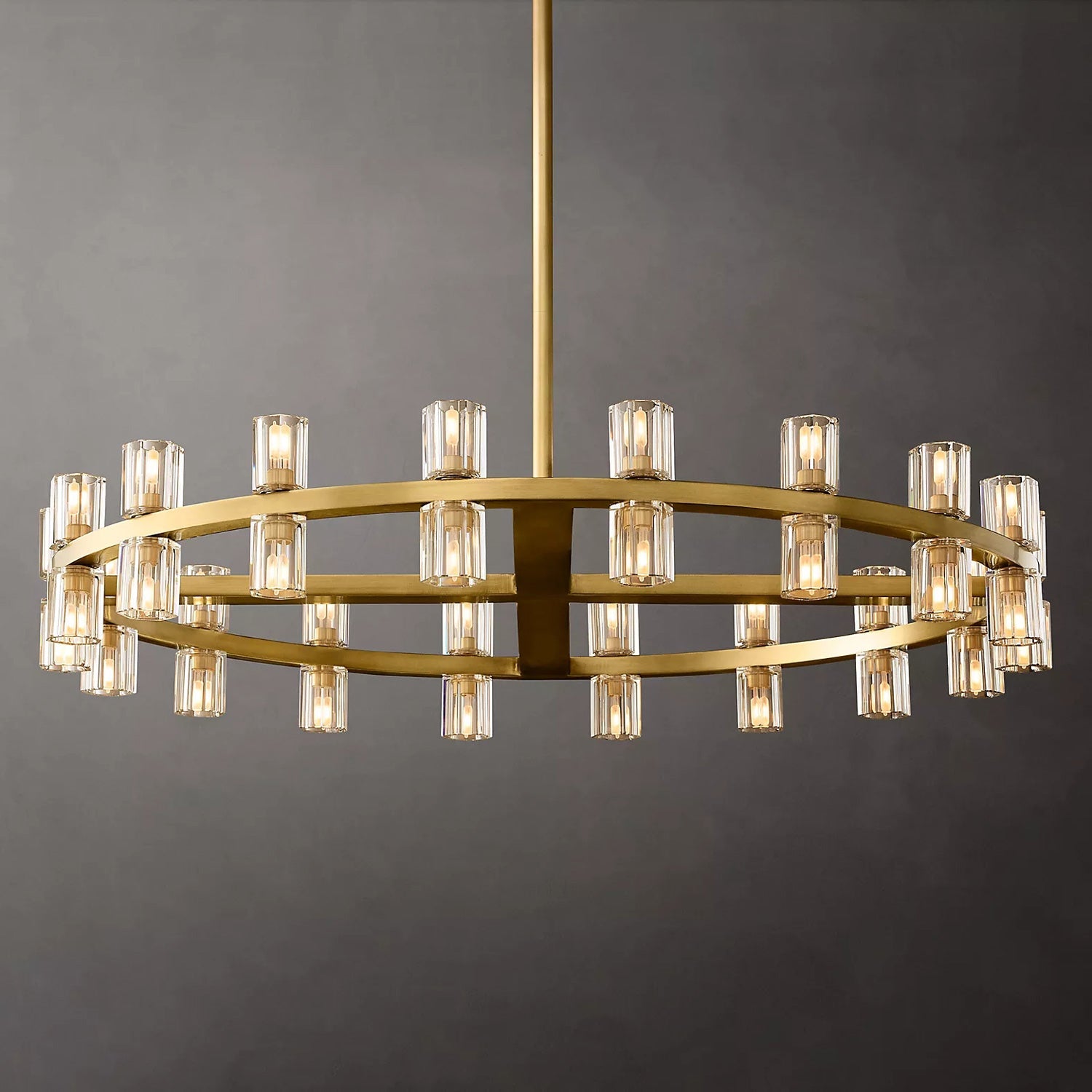 Arcahonk Crystal Round Chandelier 36"